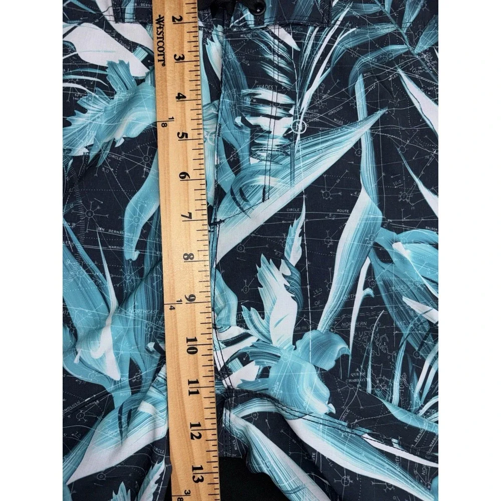 NWT Hurley Phantom JJF Board Shorts Trunks Mens 30x9 Floral Map Grid Print